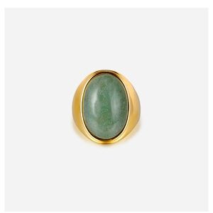 💕Green aventurine stone ring. (Matching bracelet on different post.)